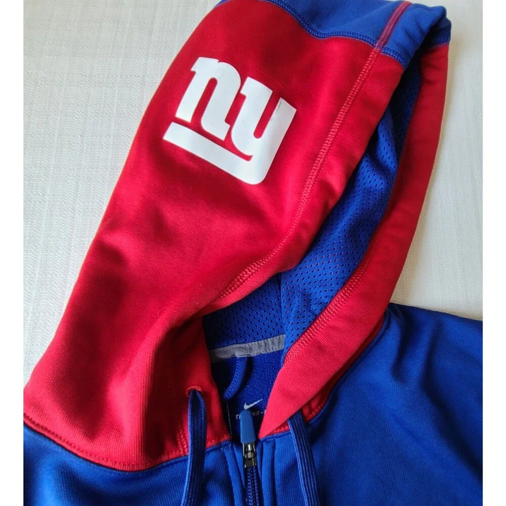 Nike New York Giants Therma-FIT Full Zip Hoodie Men's Small NFL Team Apparel